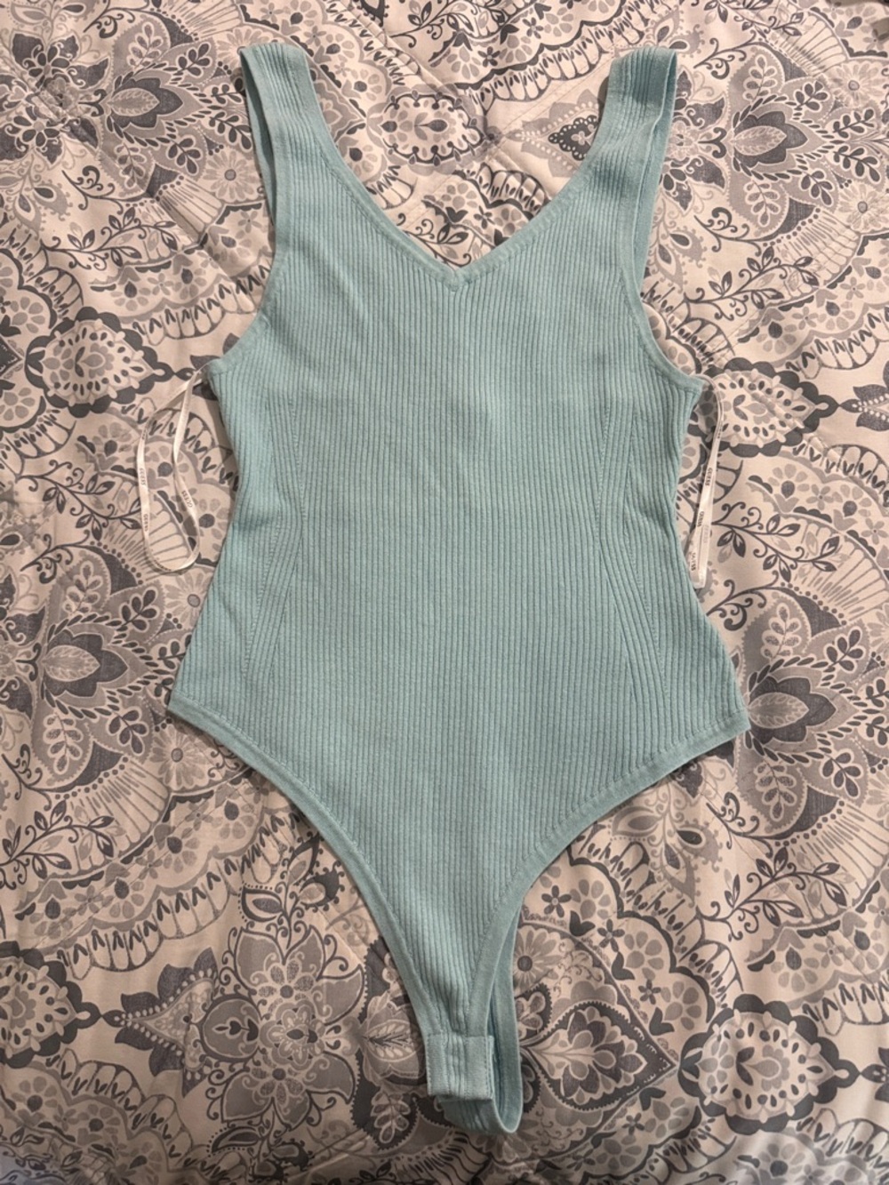 Guess Light Blue Ribbed One-Piece